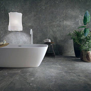 Fior Di Bosco Dark Grey Rectified Porcelain - Stone and Tile Projects 