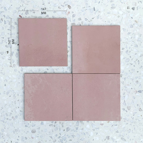 Pastel Pink 147x147 Spanish Porcelain