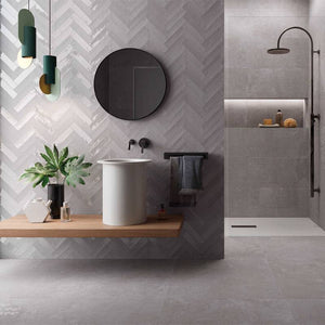 Florence Grey Subway Porcelain 240x60 - Stone and Tile Projects 