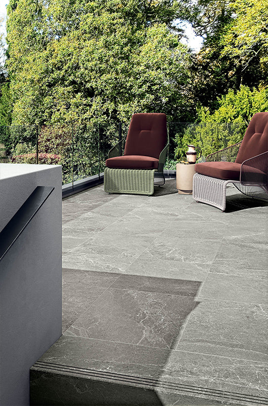 Frammenti Silver Limestone Italian Porcelain