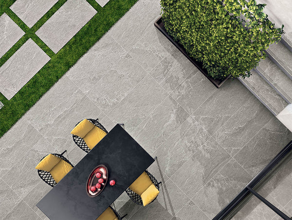 Frammenti Silver Limestone Italian Porcelain