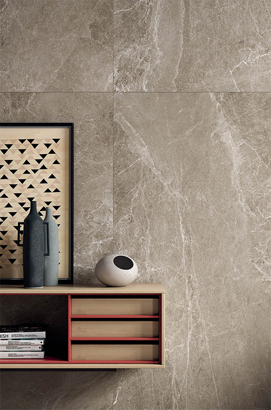 Frammenti Greige Limestone Italian Porcelain