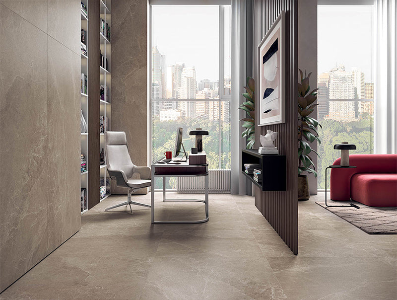 Frammenti Greige Limestone Italian Porcelain