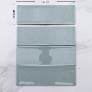 Green Ripple Spanish Subway Ceramic 300x100 - Stone and Tile Projects 