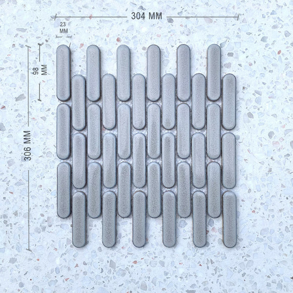 Tik Tax Grey Porcelain Mosaic