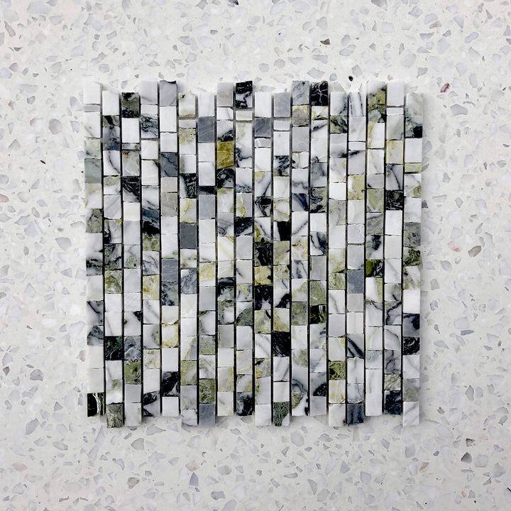 Mini Brick Ice Jade Marble Mosaic