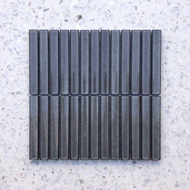 Kit Kat Dark Grey Concave Mosaic 145x20