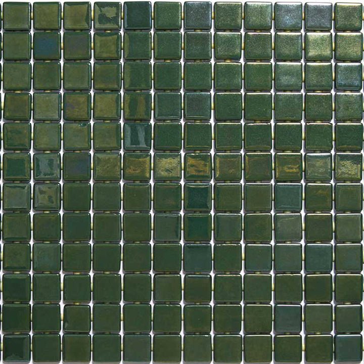 Metallic Esmeralda Glass Mosaic Pool Tile