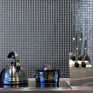 Metallic Inox Glass Mosaic Pool Tile - Stone and Tile Projects 
