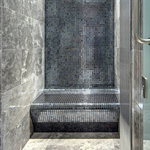 Metallic Lava Glass Mosaic Pool Tile - Stone and Tile Projects 