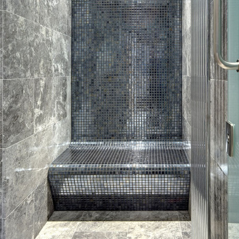 Metallic Lava Glass Mosaic Pool Tile
