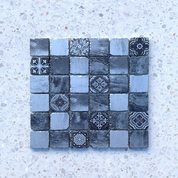 Marrakesh Grey Glass Mosaic