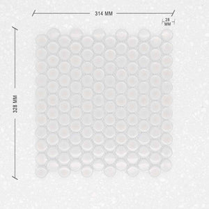 Mottled Grey Penny Round Mosaic 28 Dia - Stone and Tile Projects 
