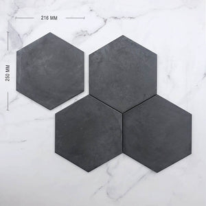 Nero Italain Hexagon Porcelain Dimension
