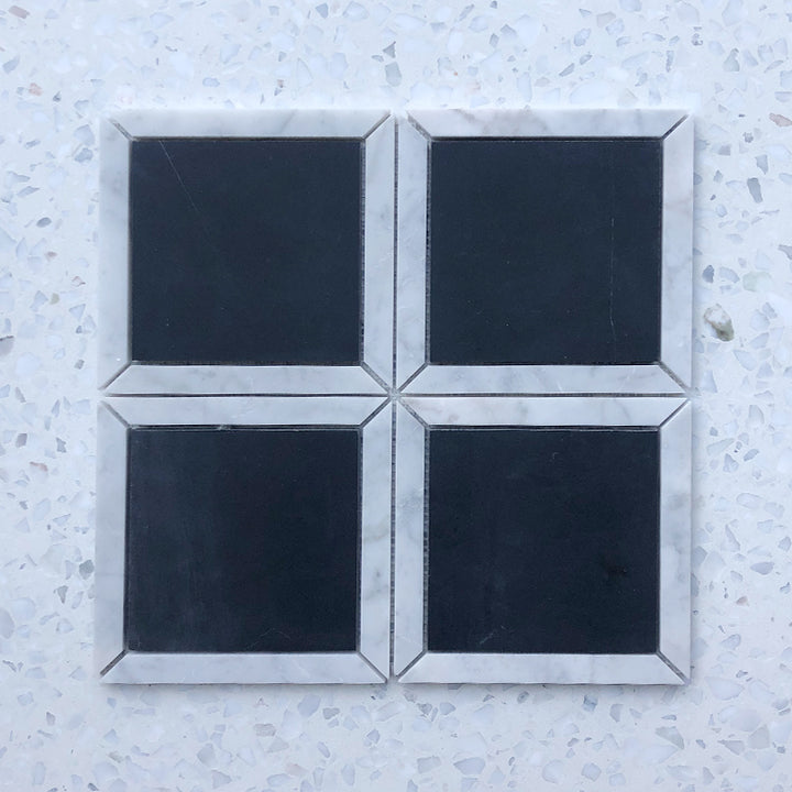 Nero Marquina Piazza Marble Mosaic