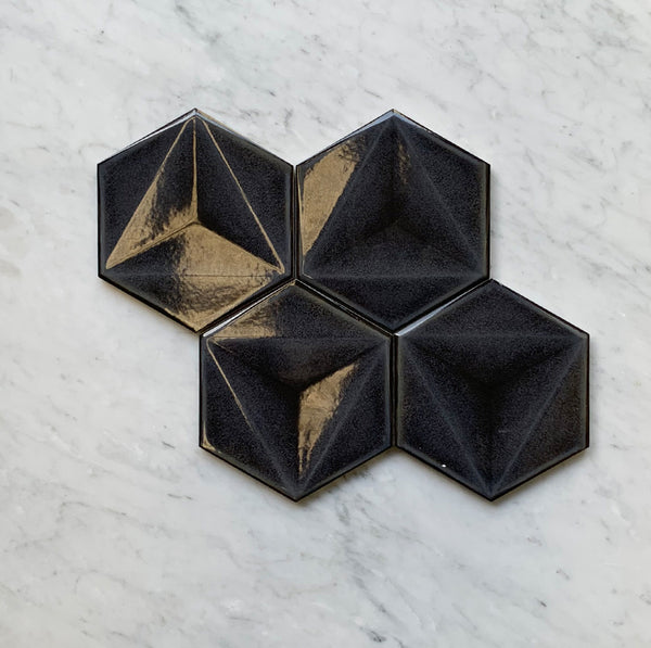 Parma Grafite Italian Hexagon Porcelain