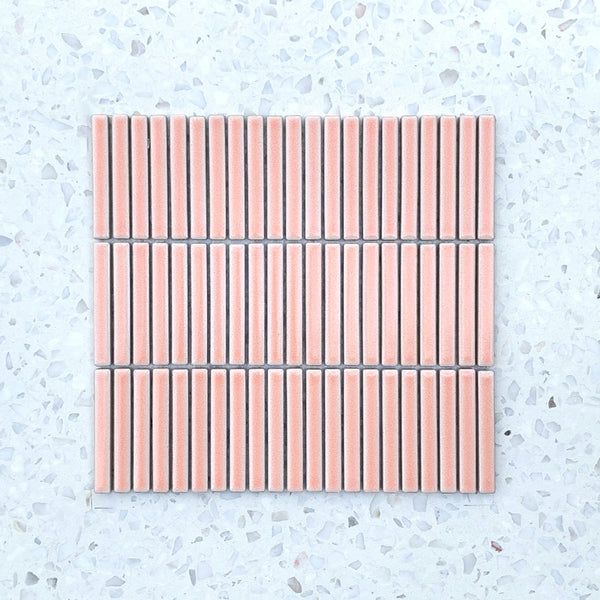 Pink Stix Porcelain Mosaic 92x12