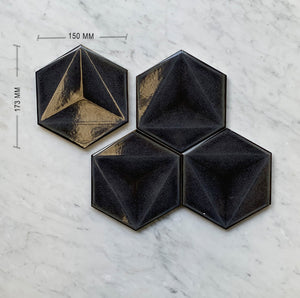 Parma Grafite Italian Hexagon Porcelain