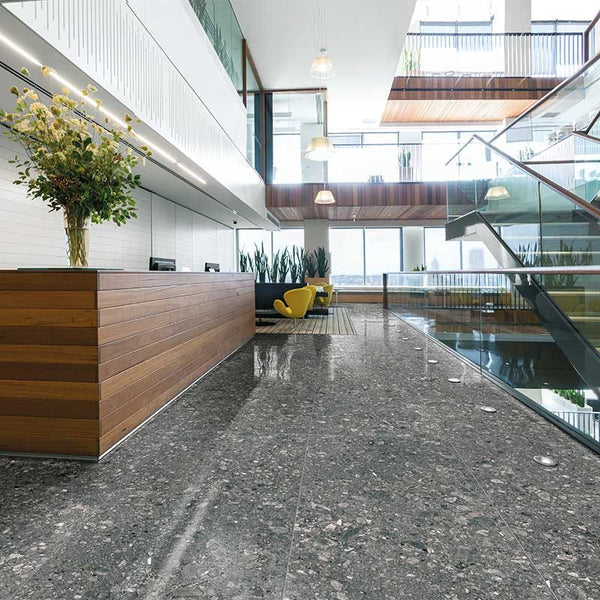 Retro Anthracite Terrazzo Porcelain