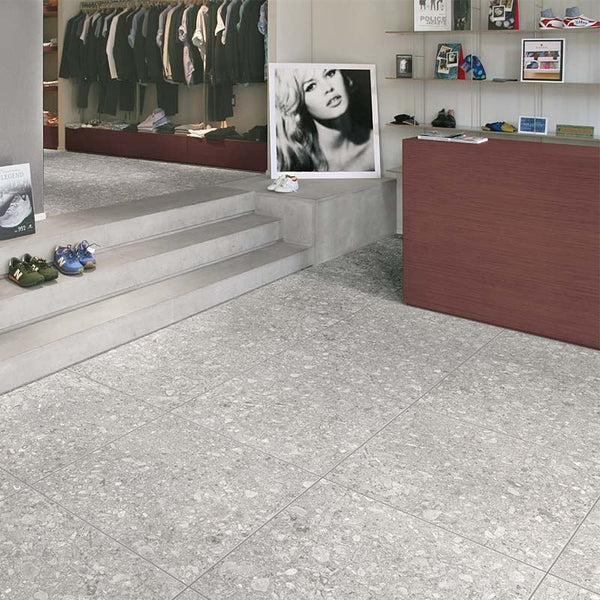 RETRO GRIGIO TERRAZZO PORCELAIN PROJECT PHOTO