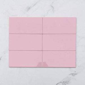 Rosa Pink Spanish Subway Ceramic 200x100