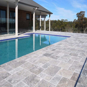 SILVER TUMBLED TRAVERTINE PROJECT PHOTO