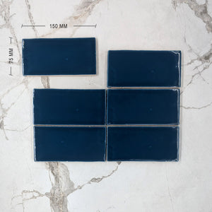 Saffire Blue Moroccan Porcelain 150x75 Dimension