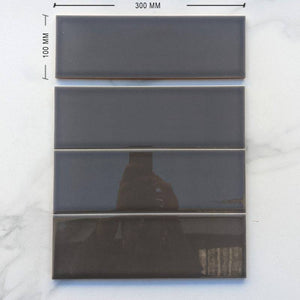 Smoke Grey Spanish Subway Ceramic 300x100 - Stone and Tile Projects 