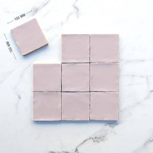 Soft Pink Gloss Moroccan Porcelain 100x100 Dimension