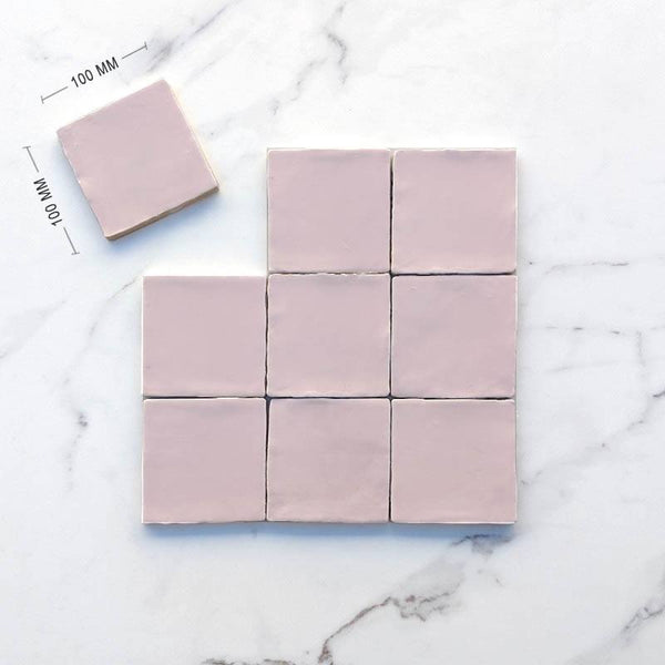 Soft Pink Matt Moroccan Porcelain 100x100 Dimension