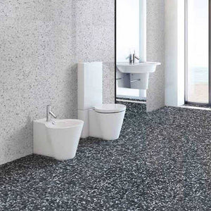 Terrazzo Charcoal Porcelain - Stone and Tile Projects 