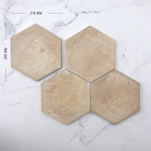 Terracotta Ocra Italain Hexagon Porcelain Dimension