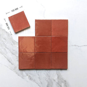 Terracotta Zellige Moroccan Porcelain 100x100 - Stone and Tile Projects 