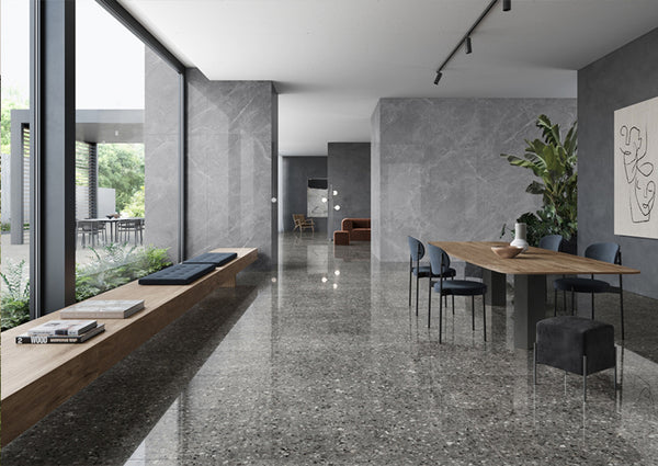 Terrazzo Grigio Concrete Italian Porcelain