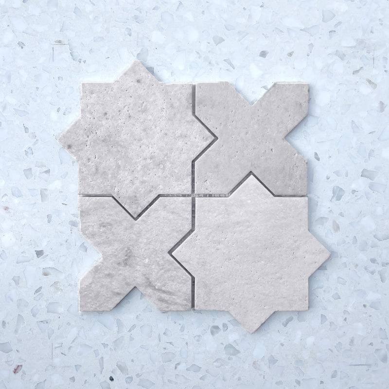 Silver Pearl Star and Cross Geometria – Stone and Tile Projects