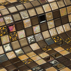 Topping Almond Glass Mosaic Pool Tile