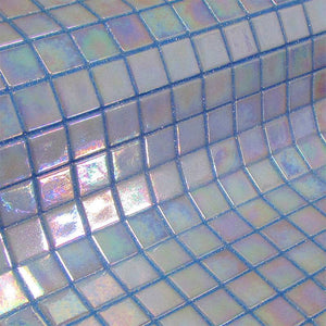 Fosfo Blue Iris Glass Mosaic Pool Tile - Stone and Tile Projects 