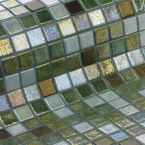 Cocktail Grasshopper Glass Mosaic Pool Tile - Stone and Tile Projects 