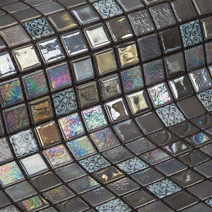 Topping Mochi Glass Mosaic Pool Tile - Stone and Tile Projects 