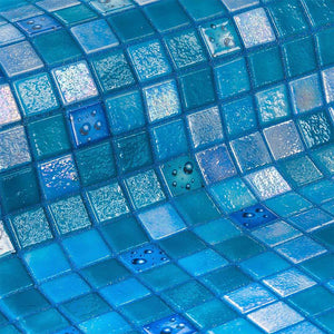 Topping Drops Glass Mosaic Pool Tile - Stone and Tile Projects 