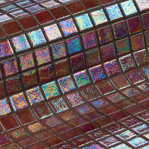 Iris Cobre Glass Mosaic Pool Tile - Stone and Tile Projects 