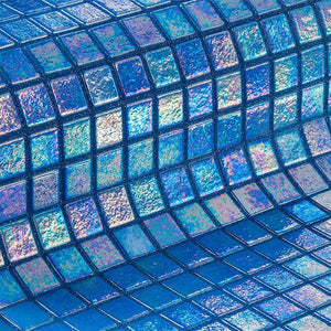 Iris Ocean Glass Mosaic Pool Tile - Stone and Tile Projects 