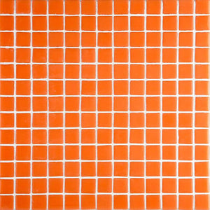 Lisa 2558-B Mediterranean Orange Glass Mosaic Pool Tile - Stone and Tile Projects 