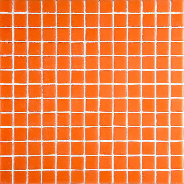 Lisa 2558-B Mediterranean Orange Glass Mosaic Pool Tile