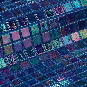 Iris Zafiro Glass Mosaic Pool Tile