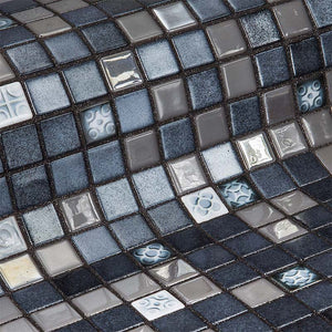 Topping Silver Bits Glass Mosaic Pool Tile