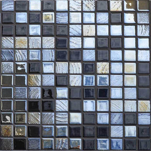 AUS Black Russian Glass Mosaic Pool Tile
