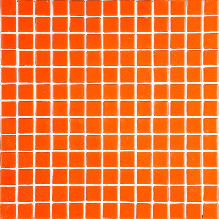 Lisa 2538-D Orange Glass Mosaic Pool Tile