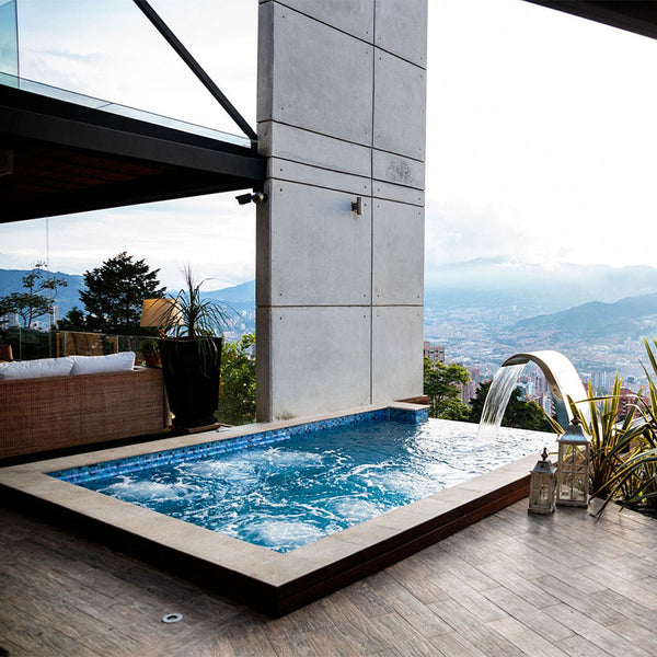 Fosfo Delphinus Glass Mosaic Pool Tile