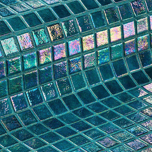 Iris Jade Glass Mosaic Pool Tile - Stone and Tile Projects 
